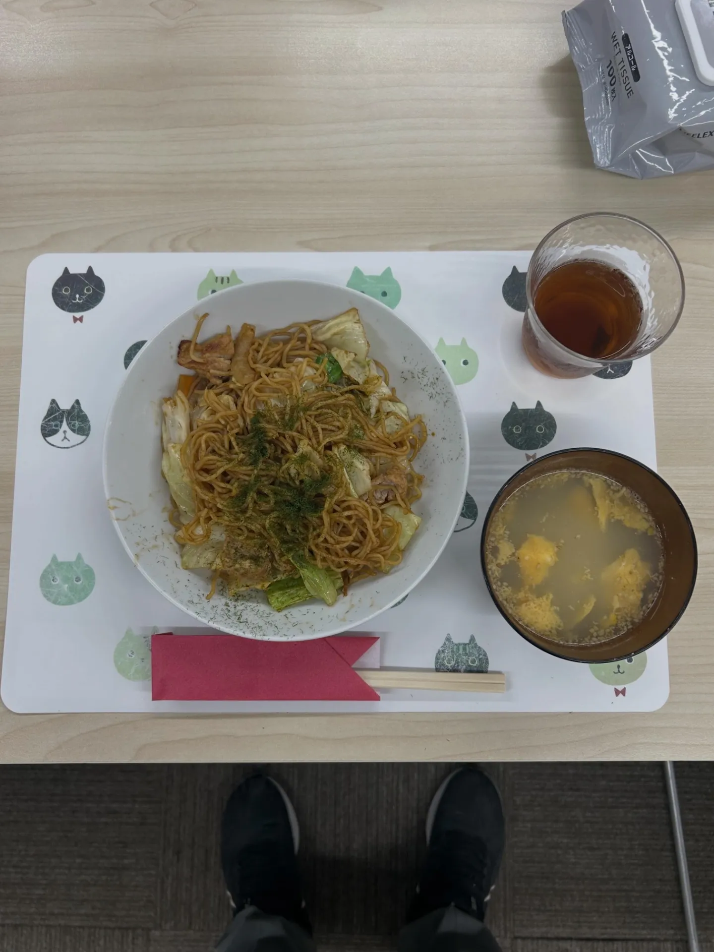 今日のランチは焼きそばでした!